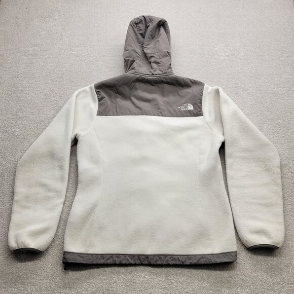 The North Face Denali Fleece Jacket Women’s Small White Gray Full Zip - Picture 3 of 7